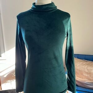 Emerald Green Turtleneck Top